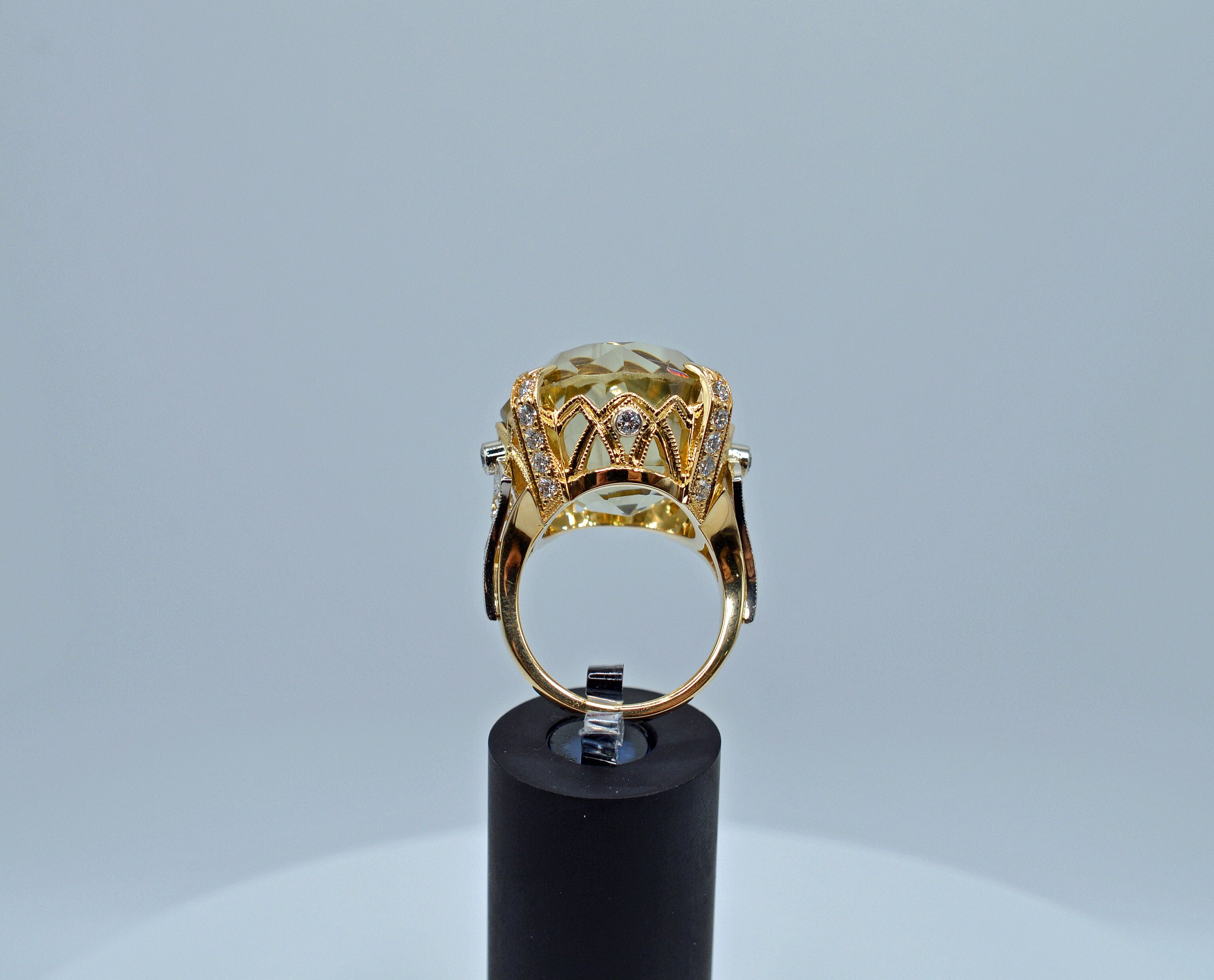 Topaz Diamond Fancy Ring handmade - Etsy