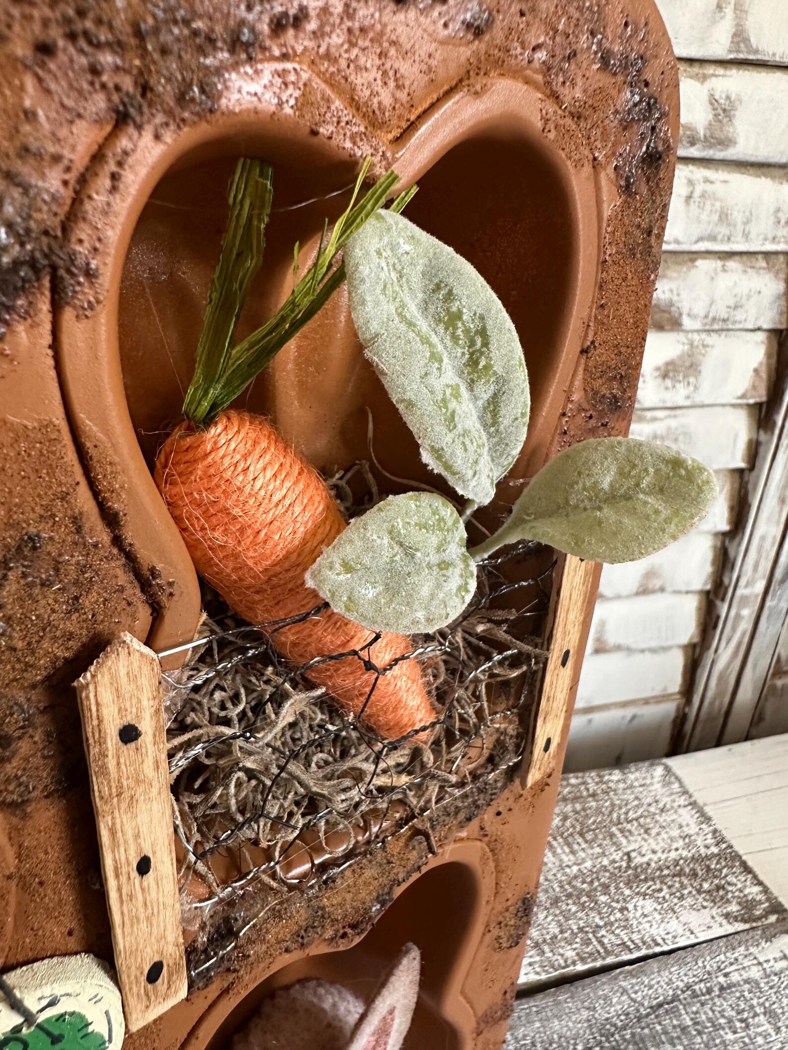 Rustic Grunge Primitive Peter Rabbit Easter Decor/muffin Tin Assemblage ...