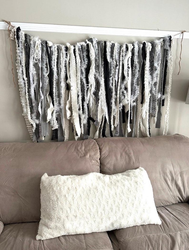 Baby It's Cold Outside Paper Banner & Gray Fabric Ribbon Banner/Baby/Bridal Shower, First Birthday/Frozen Bild 3