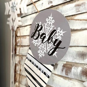 Baby It's Cold Outside Paper Banner & Gray Fabric Ribbon Banner/Baby/Bridal Shower, First Birthday/Frozen Bild 7