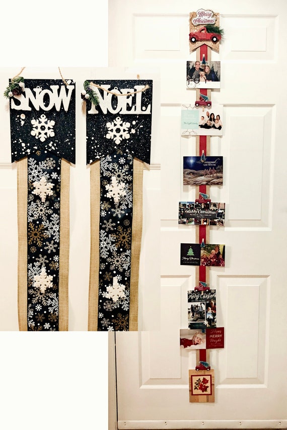 Christmas Magnetized Door Card Holder Door Hugger Holiday Etsy