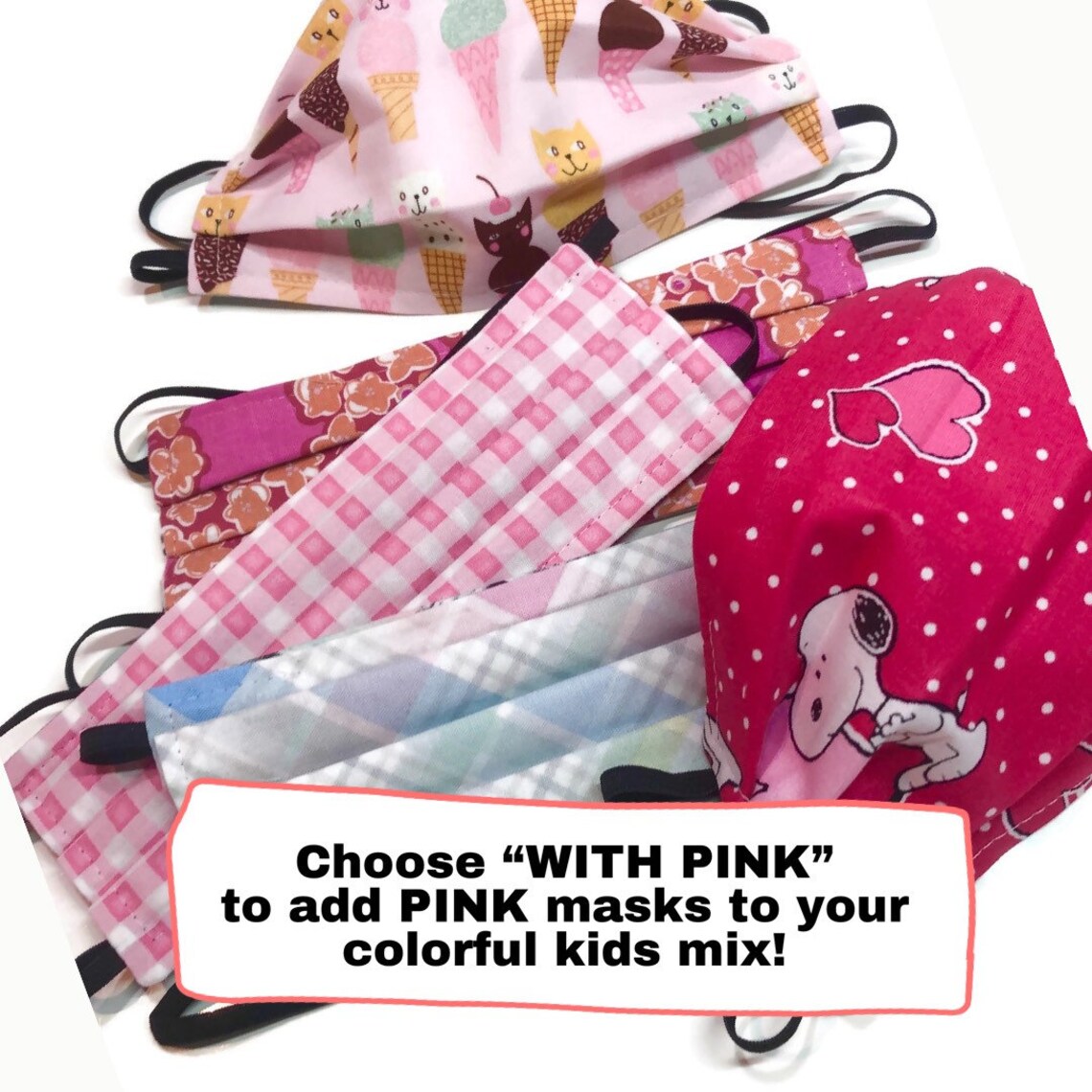 KIDS Adjustable Bulk Masks Child Face Masks 3 ply Face Etsy