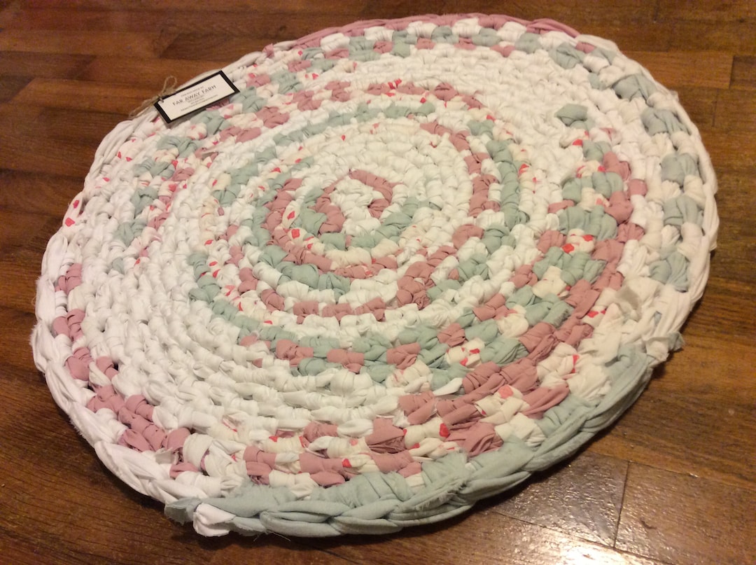 Rag Rug, Crochet,handmade,scrap Rug - Etsy