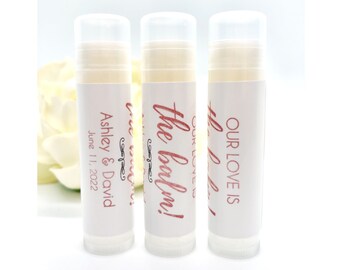 Save the Date Lip Balms Blue Wedding Favors 12 Lip Balm Save the Date Favors Mason Jar Save the Date Mason Jar Lip Balms