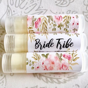 Bridesmaid Gift Lip Balm Floral Wedding Lip Balm Boho Bride Tribe Chapstick Bridal Shower Floral Bridesmaid Gifts Cute Wedding Gift Balm