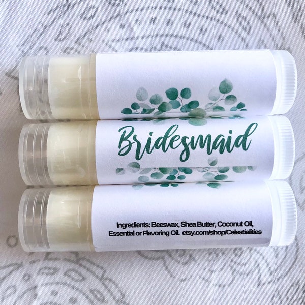 Bridesmaid Lip Balm Boho Floral Wedding Favor Bridesmaid Gifts Bridesmaid Chapstick Bridesmaid Gifts Cheap Bridesmaid Lip Balm Eucalyptus