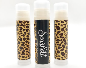 Leopard Print Gift Leopard Lip Balm Mothers Day Gift Bridesmaid Chapstick Party Favor Boutique Chapstick Bridesmaid Gifts Cute Gift Lip Balm