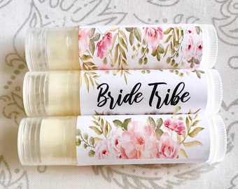 Bridesmaid Gift Lip Balm Floral Wedding Lip Balm Boho Bride Tribe Chapstick Bridal Shower Floral Bridesmaid Gifts Cute Wedding Gift Balm