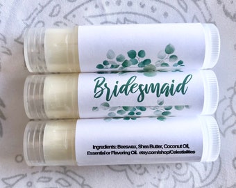 Bridesmaid Lip Balm Boho Floral Wedding Favor Bridesmaid Gifts Bridesmaid Chapstick Bridesmaid Gifts Cheap Bridesmaid Lip Balm Eucalyptus