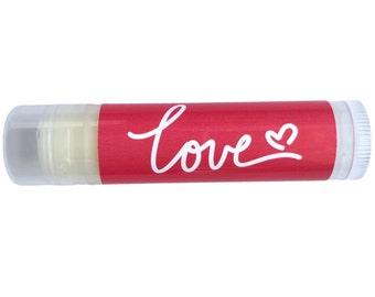 Valentine Chapstick Teacher Gift for Kids Custom Gift Heart Gift for Valentines Gift for Mom Valentine Gift for Him Wedding Favor Red Heart