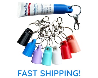 Aquaphor Keychain Cap for Aquaphor Lip Repair Tube 0.35 FL OZ (10mL) - 3D Printed Aquaphor Keychain Cap - Aquaphor Holder Keychain Cap