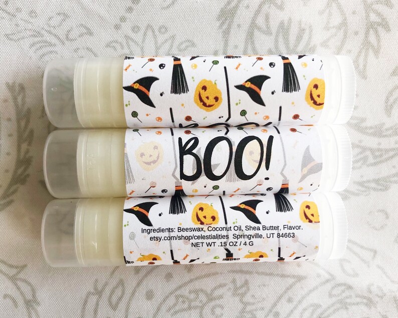 Halloween Lip Balm Custom Halloween Gifts Halloween Party - Etsy