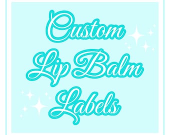 Custom Lip Balm Labels for Weddings & Showers • Personalized Chapstick Labels • Party Favor Stickers • Extra Small Stickers for Lip Gloss