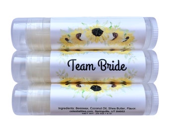 Sunflower Gifts Bridesmaid Chapstick Personalized Chapstick Bride Tribe Sunflower Wedding Favors Bridesmaid Proposal Lip Balms Bridal Party