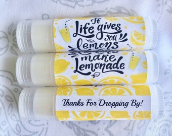 Lemon Lip Balm She Found Her Main Squeeze Bridal Shower Favors Lemon Party Favors Custom Lip Balm Party Favors Lemon Bridal Shower