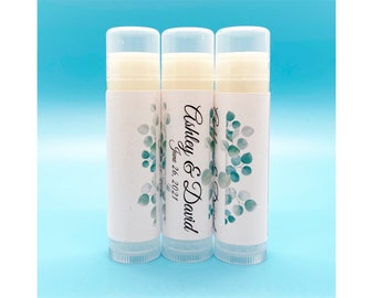 Bridesmaid Gifts Bridesmaid Proposal Bridesmaid Chapstick Personalized Lip Balm Wedding Chapstick Label Boho Floral Wedding Favor Eucalyptus