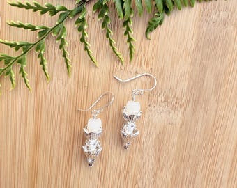 Silver Pakalana Pikake Earrings