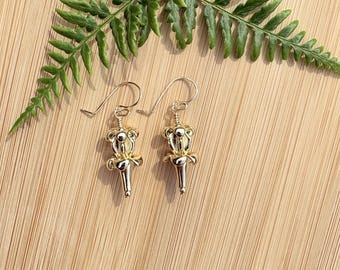 Gold Crown Flower Puakenikeni Earrings