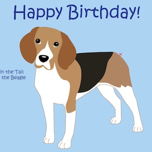 Beagle Puppy Birthday Party Game: Pin the Tail (Digital Download)