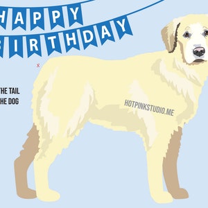 Golden Retriever Birthday Party Game: Pin the Tail (Digital Download)