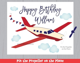 Airplane Birthday Party Game: Pin the Propeller (Digital Download)