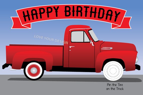 Ford Truck GAME Pin the Tire on the Truck Birthday Game and - Etsy Ford Truck GAME Pin the Tire on the Truck Birthday Game and - Etsy