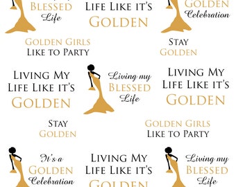 Queen Living My Life Like It's Golden Banner backdrop Birthday Banner YOU PRINT