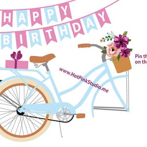 GAME Bicycle Pin the Tire on the Bike Game for Birthday Party INSTANT DOWNLOAD - printable digital jpeg files