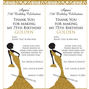 Carte de remerciement scintillante Queen Vivre ma vie comme si elle était en or Anniversaire de remerciement 75e anniversaire N'importe quel âge Anniversaire 50e anniversaire à imprimer
