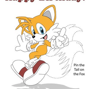 GIOCO Pin the tail on the Fox Birthday Party - DOWNLOAD IMMEDIATO - file jpeg digitali stampabili