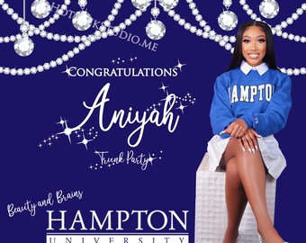 Graduation Party Banner: Diamond Sparkle Photo Backdrop (Digital Download)