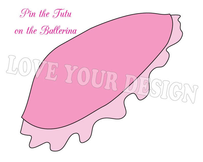 Pin the Tutu on the Ballerina Game INSTANT DOWNLOAD jpeg files | Etsy