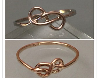 10k White Gold Infinity Ring - Polished Eternal Symbol Ring For Promise, Wedding, Or Friendship, Size 6.75 - View #8