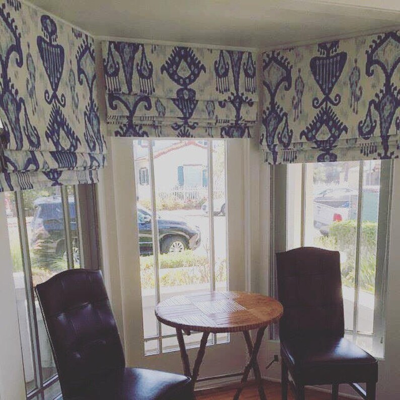 Custom Roman Shades With Ribbon Trim Banding Made to Order Etsy