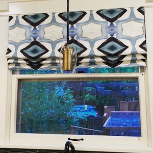 Custom Roman Shade, Made to Order Window Treatment, Blackout Shades, Flat Roman Shade, Made to Order in Any Size