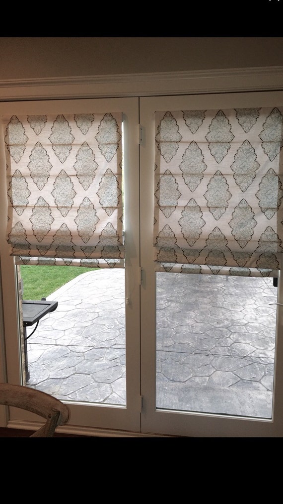 Beautiful Custom Roman Shade French Door Shades You provide the