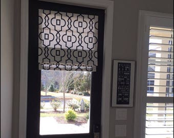 Roman Shade-Custom. Classic style In Customer's Own Fabric.  Blackout Window Treatment Option