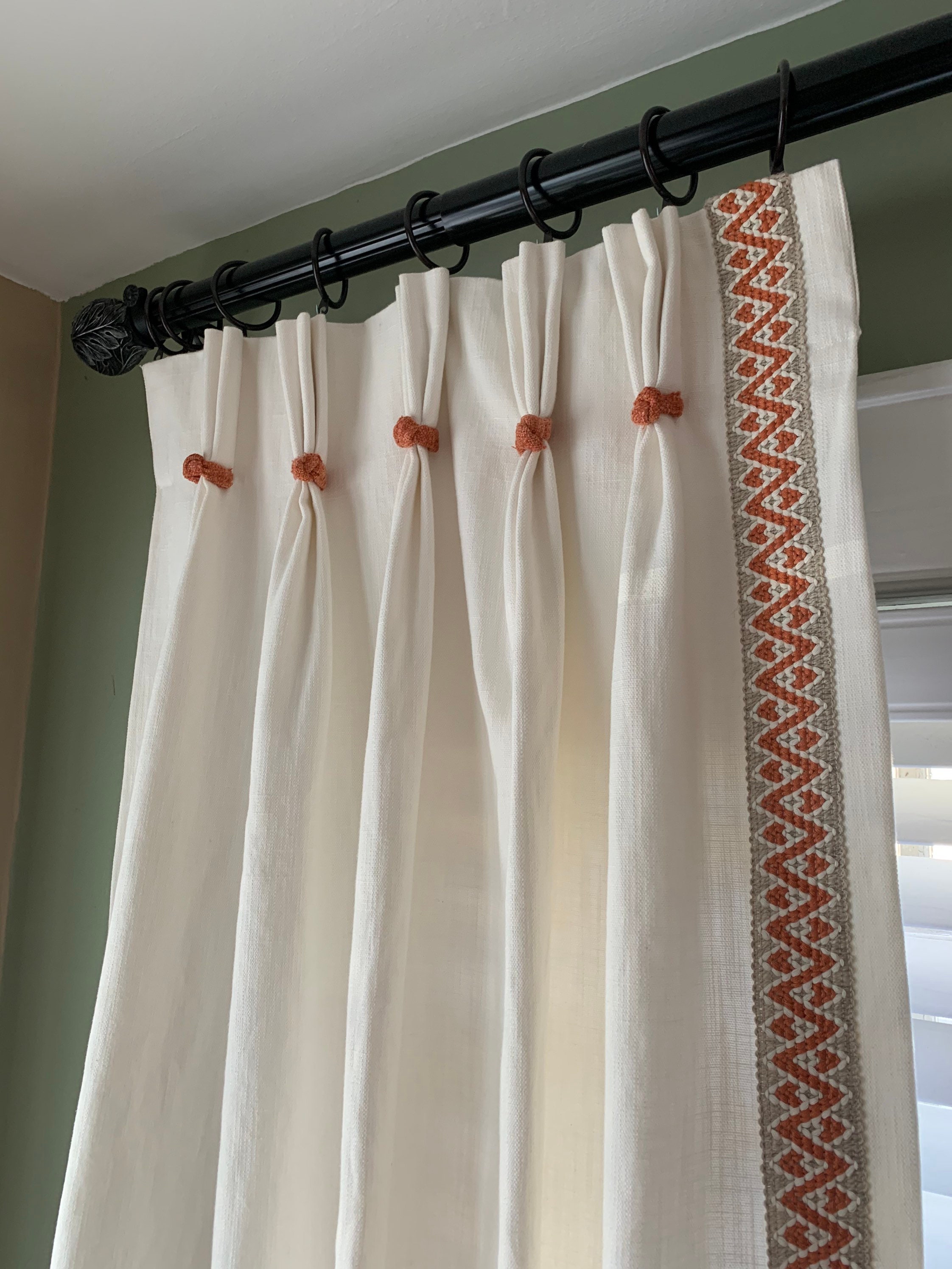 2 Pinch Pleat Custom Curtain Panels. Listing Includes 2 Panels. You’d supply Any Fabric
