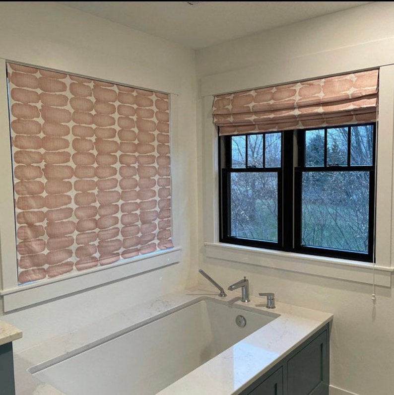 Custom Roman Shade Blackout Shades Flat Classic Fabric Roman Etsy