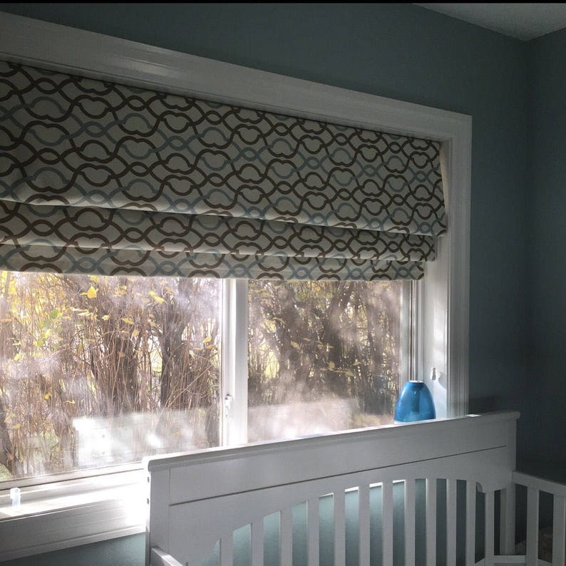 Custom Roman Shade Blackout Shades Flat Classic Fabric Roman Etsy