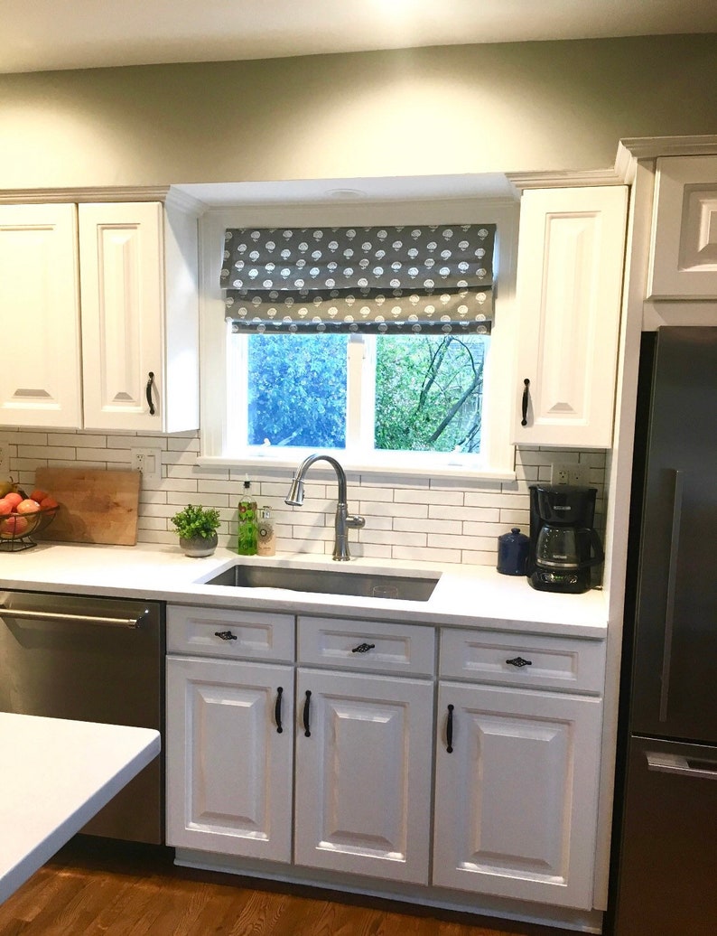 Fabric Roman Shades Flat Roman Shade White Shades Any Etsy