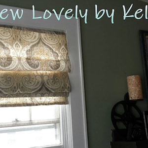 Ribbon Roman Blinds, White Shades, Any Color, You provide the fabric of your choice. Blackout Roman Shade Option image 6