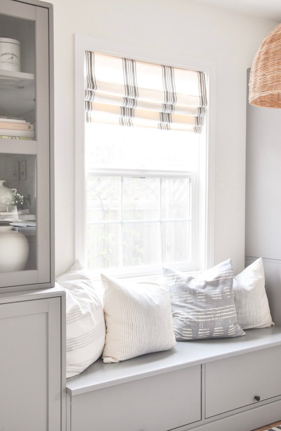 Farmhouse Roman Shade Striped Fabric Included in Price Etsy