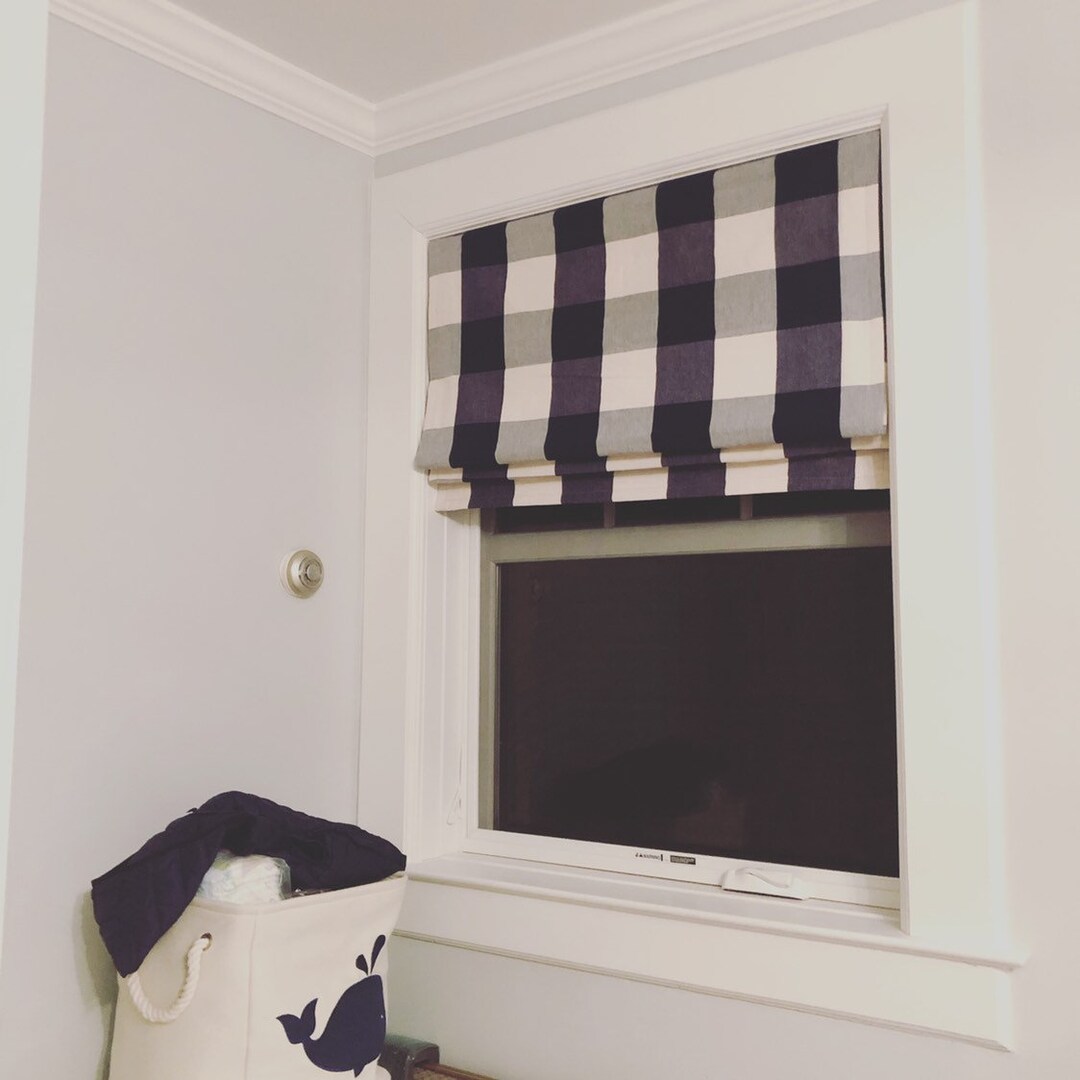 Custom Roman Shade Blackout Shades, Flat Classic Fabric Roman Blinds