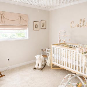 Pink Bow Valance Roman Shade (available in any color fabric) any size!