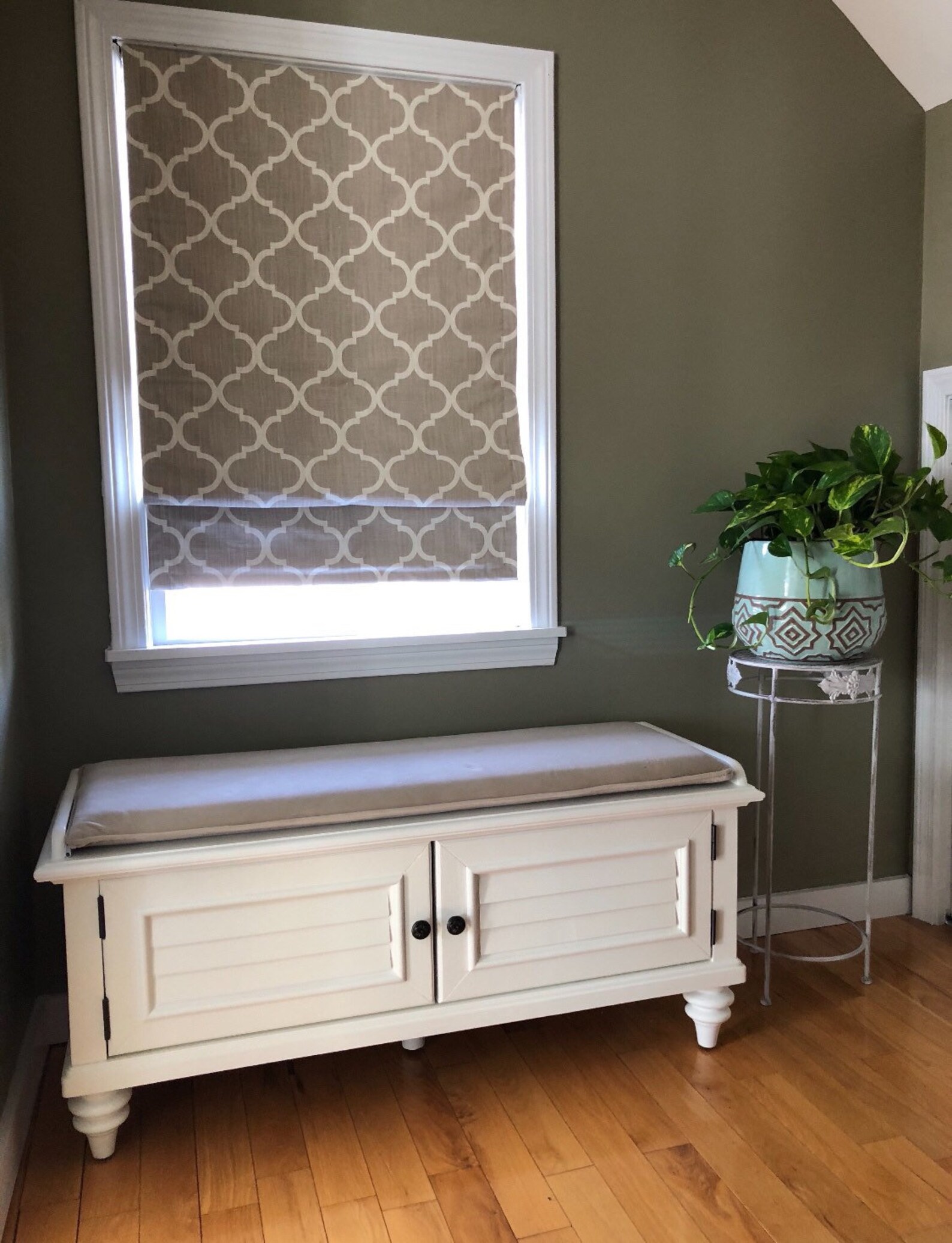 Custom Roman Shade! Blackout Shades, Flat Classic Fabric Roman Blinds ...
