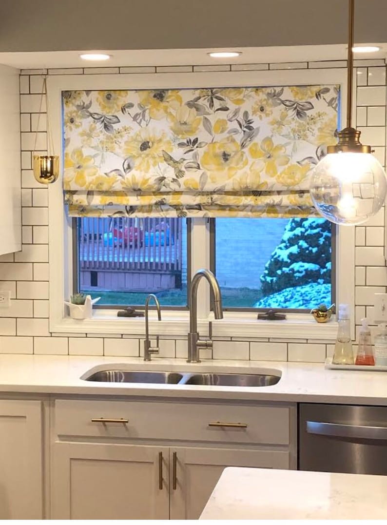 Custom Roman Shades With Ribbon Trim Banding Made to Order Etsy