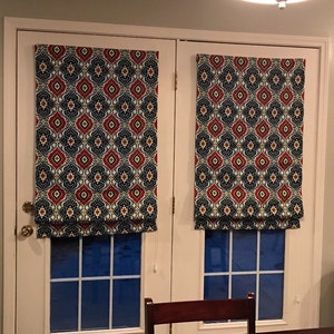 Flat Roman Shade, Any Fabric, Blackout Roman Shade Option, Classic Roman Shade