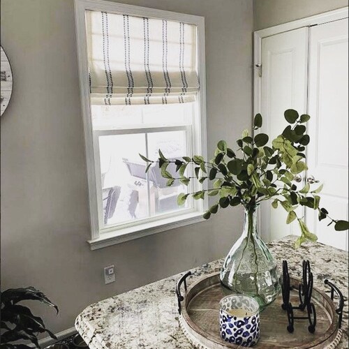 Fabric Roman Shades Flat Roman Shade White Shades Any Etsy