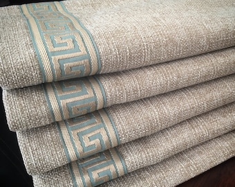 Custom Roman Shade! Blackout Shades with Trim, Flat Fabric Roman Blinds, You provide the  fabric of your choice. Blackout Roman Shade Option